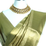 Nita Ambani inspired golden soft tissue brocade saree